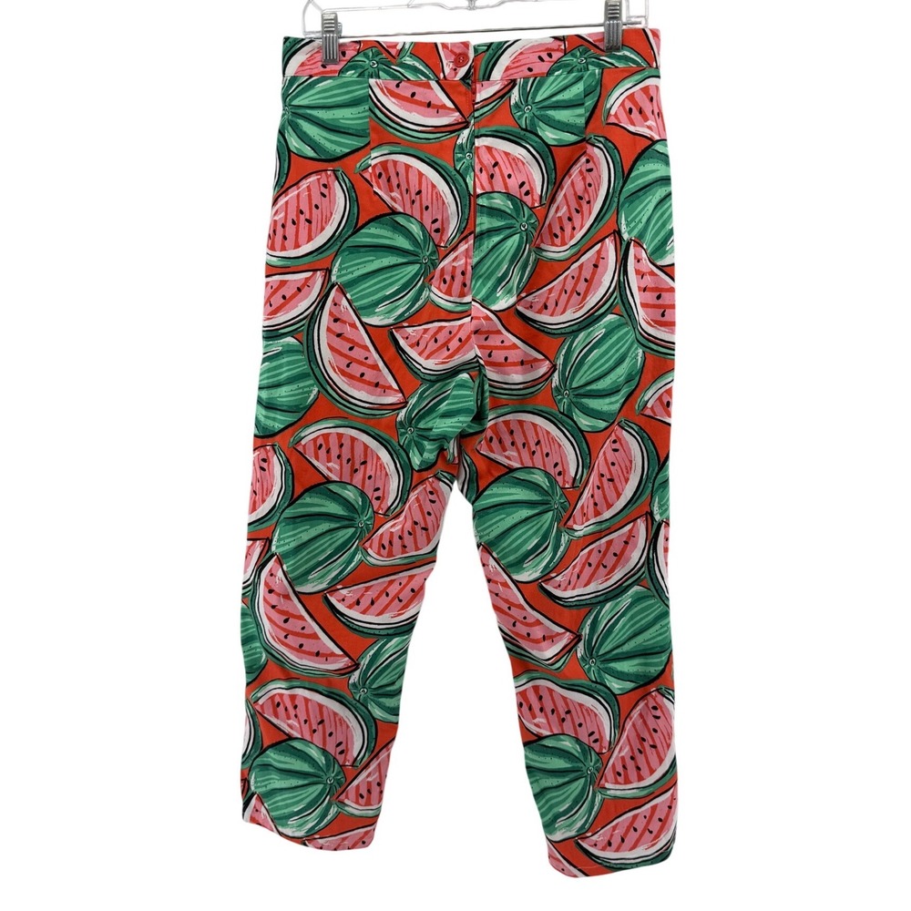 Hell Bunny Watermelon High Waisted‎ Tapered Ankle Pants Red Green HLB50120 L
